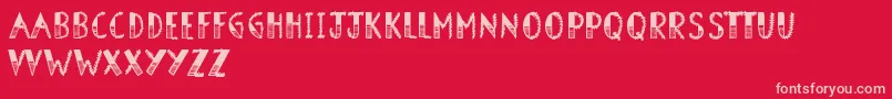 フォントBarnOwl – 赤い背景にピンクのフォント