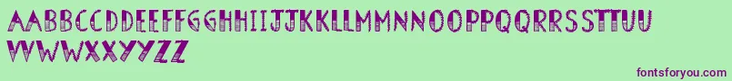 Шрифт BarnOwl – фиолетовые шрифты на зелёном фоне