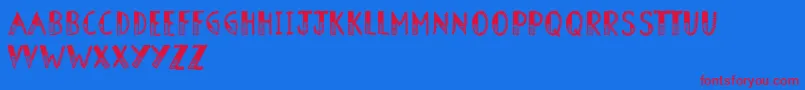 BarnOwl Font – Red Fonts on Blue Background