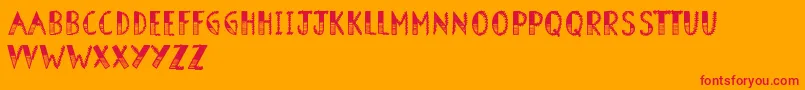 BarnOwl Font – Red Fonts on Orange Background