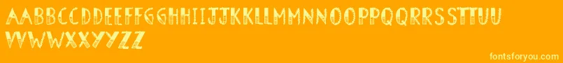 Шрифт BarnOwl – жёлтые шрифты на оранжевом фоне