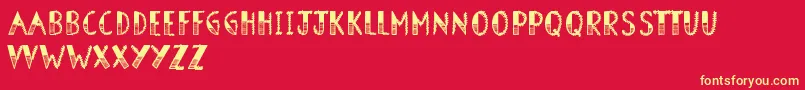 BarnOwl Font – Yellow Fonts on Red Background