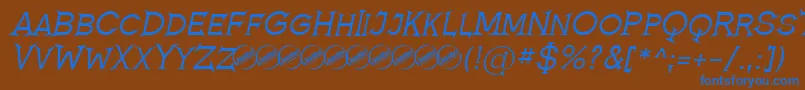 Шрифт RomanicumItalic – синие шрифты на коричневом фоне