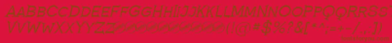 Fonte RomanicumItalic – fontes marrons em um fundo vermelho