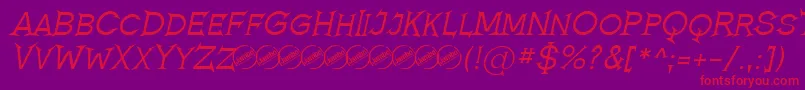 fuente RomanicumItalic – Fuentes Rojas Sobre Fondo Morado