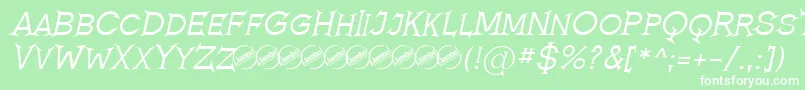 fuente RomanicumItalic – Fuentes Blancas Sobre Fondo Verde