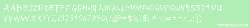 Mybls Font – White Fonts on Green Background