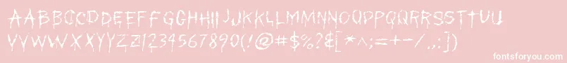 フォントMybls – ピンクの背景に白い文字