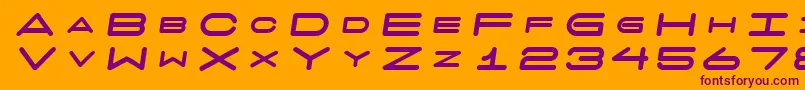 7 Days Fat Oblique Font – Purple Fonts on Orange Background