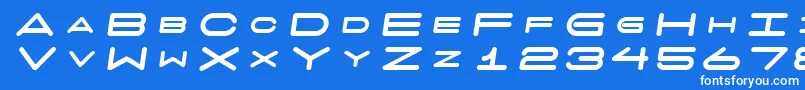 Czcionka 7 Days Fat Oblique – białe czcionki na niebieskim tle