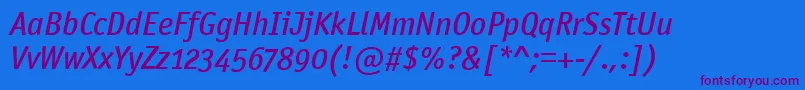 OfficinasanmdositcttРљСѓСЂСЃРёРІ Font – Purple Fonts on Blue Background