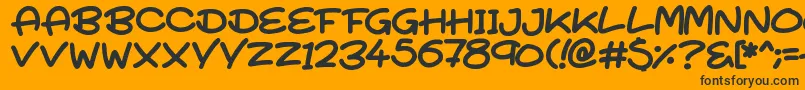 SuperTurnips Font – Black Fonts on Orange Background