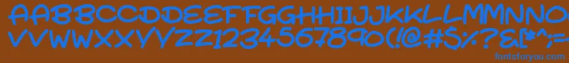 SuperTurnips Font – Blue Fonts on Brown Background