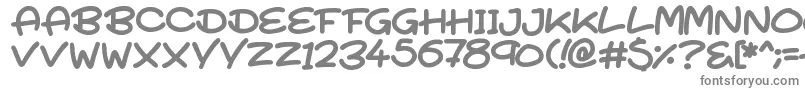 フォントSuperTurnips – 白い背景に灰色の文字