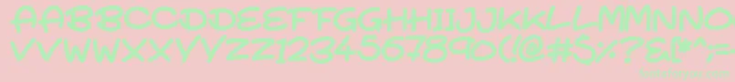SuperTurnips Font – Green Fonts on Pink Background