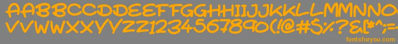 SuperTurnips Font – Orange Fonts on Gray Background
