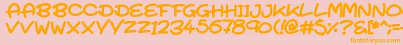 SuperTurnips Font – Orange Fonts on Pink Background