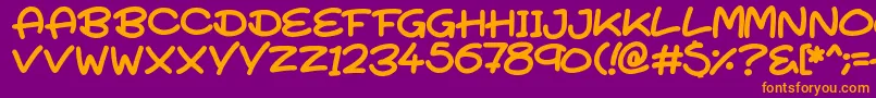 SuperTurnips Font – Orange Fonts on Purple Background