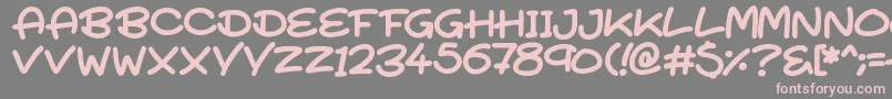 SuperTurnips Font – Pink Fonts on Gray Background