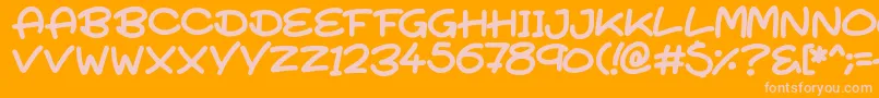 SuperTurnips Font – Pink Fonts on Orange Background