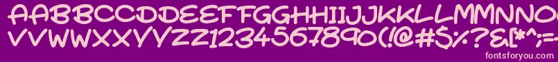 SuperTurnips Font – Pink Fonts on Purple Background