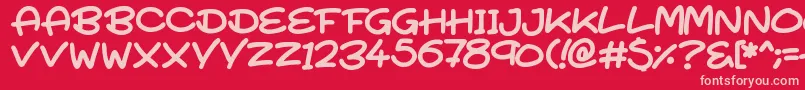 SuperTurnips Font – Pink Fonts on Red Background