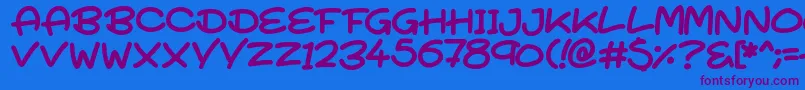 SuperTurnips Font – Purple Fonts on Blue Background