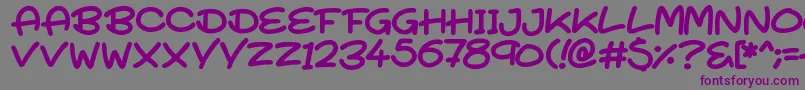 SuperTurnips Font – Purple Fonts on Gray Background