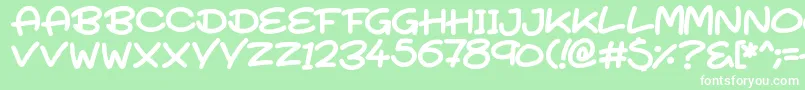 SuperTurnips Font – White Fonts on Green Background