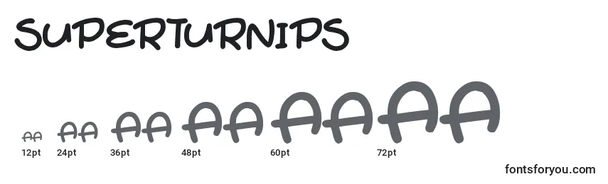 Размеры шрифта SuperTurnips