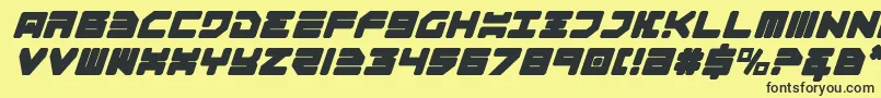 Omega3Italic Font – Black Fonts on Yellow Background