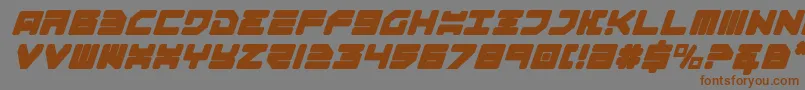 Omega3Italic Font – Brown Fonts on Gray Background