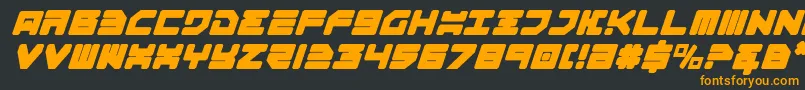 Omega3Italic Font – Orange Fonts on Black Background