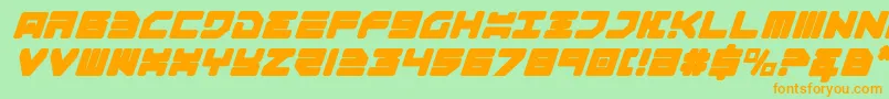 Omega3Italic Font – Orange Fonts on Green Background