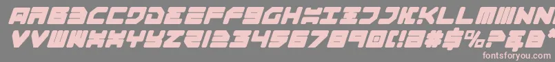 Omega3Italic-Schriftart – Rosa Schriften auf grauem Hintergrund