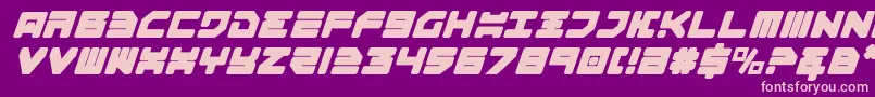 Omega3Italic Font – Pink Fonts on Purple Background