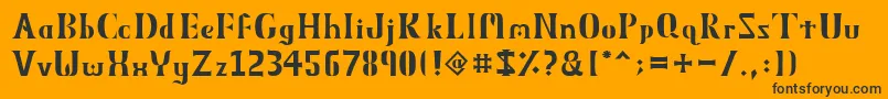 ObeliskMmxv11-Schriftart – Schwarze Schriften auf orangefarbenem Hintergrund