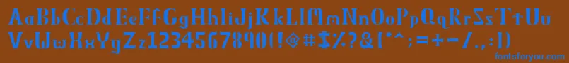 Czcionka ObeliskMmxv11 – niebieskie czcionki na brązowym tle