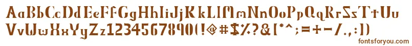 More about ObeliskMmxv11 Font ObeliskMmxv11 Font – Brown Fonts on White Background