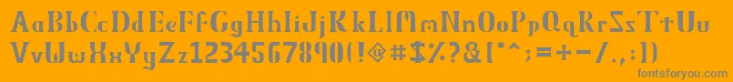 ObeliskMmxv11 Font – Gray Fonts on Orange Background