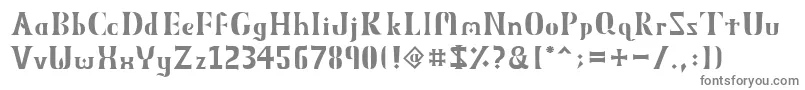 フォントObeliskMmxv11 – 白い背景に灰色の文字