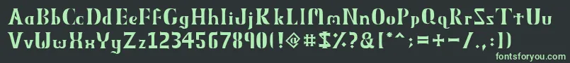 ObeliskMmxv11 Font – Green Fonts on Black Background