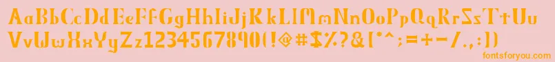 ObeliskMmxv11 Font – Orange Fonts on Pink Background