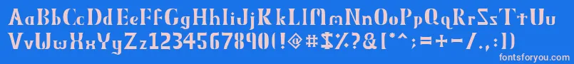 ObeliskMmxv11 Font – Pink Fonts on Blue Background