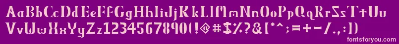 ObeliskMmxv11 Font – Pink Fonts on Purple Background