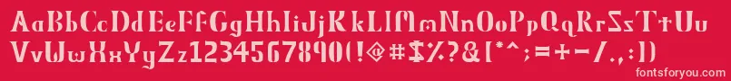 ObeliskMmxv11 Font – Pink Fonts on Red Background