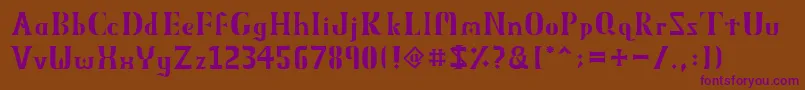 ObeliskMmxv11 Font – Purple Fonts on Brown Background