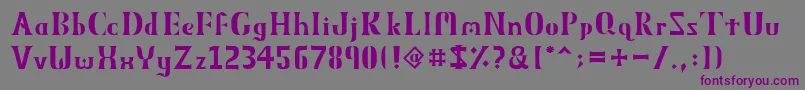 ObeliskMmxv11 Font – Purple Fonts on Gray Background