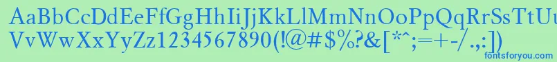 Msl1 Font – Blue Fonts on Green Background