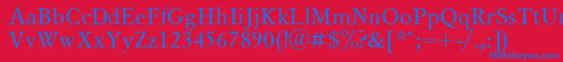 Msl1 Font – Blue Fonts on Red Background